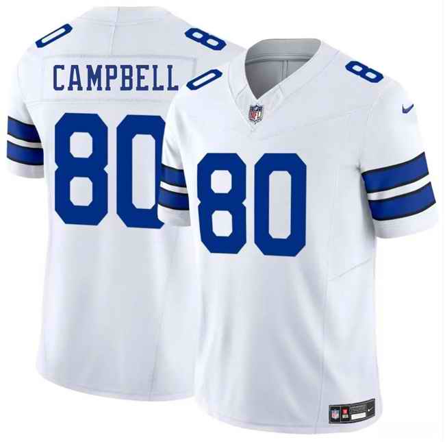 Men's Dallas Cowboys #80 Parris Campbell White 2025 F.U.S.E Vapor Untouchable Limited Stitched Football Jersey